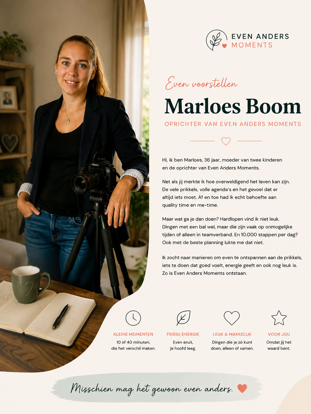 Marloes Boom, oprichter van Even Anders Moments